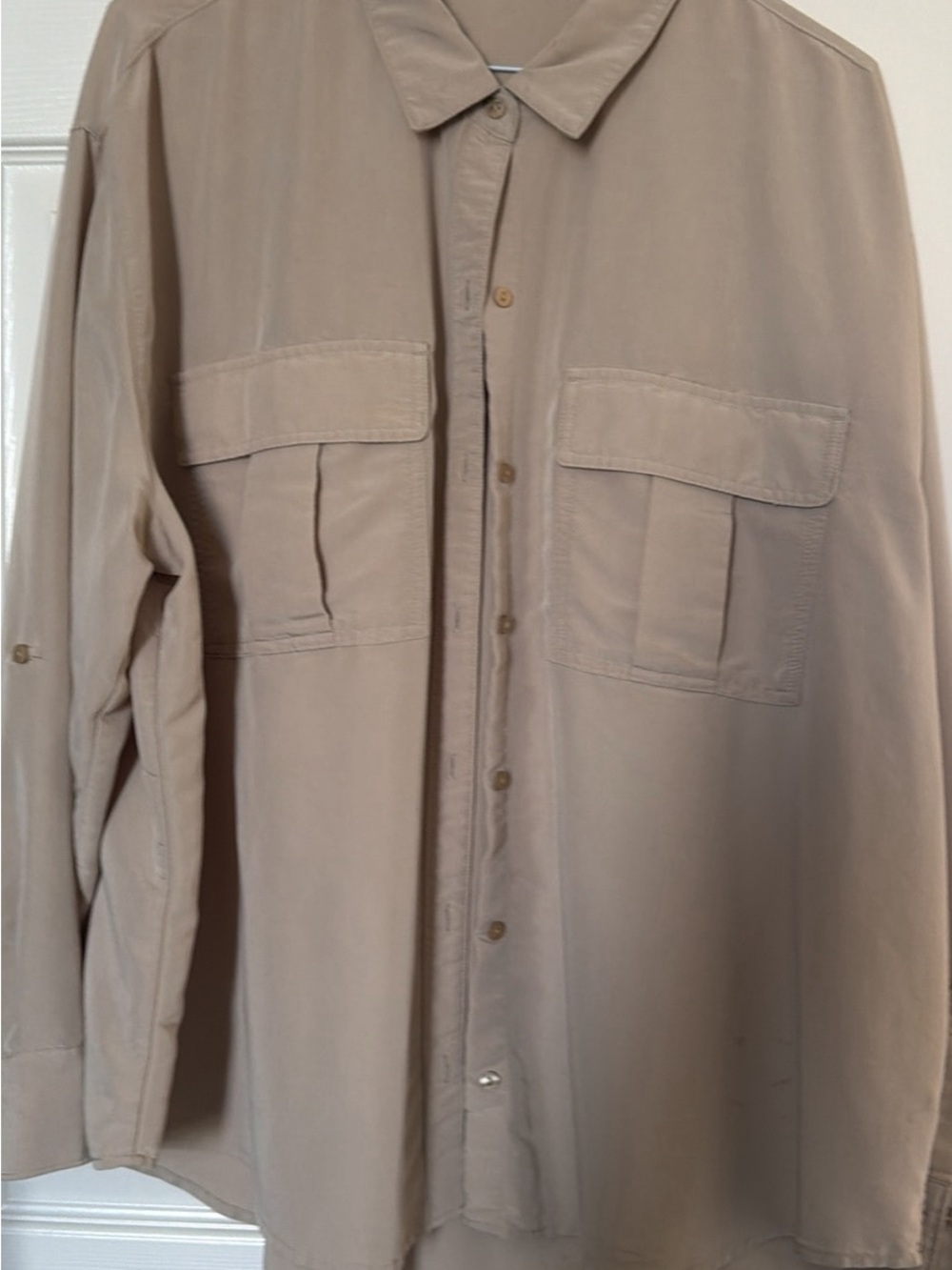 Old Navy Tan Lightweight Utility Shirt Jacket